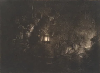 La adoración de los pastores: una escena nocturna