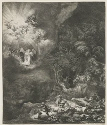 El ángel que se aparece a los pastores