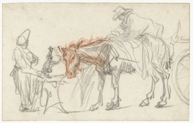 Dos caballos en un lugar de descanso