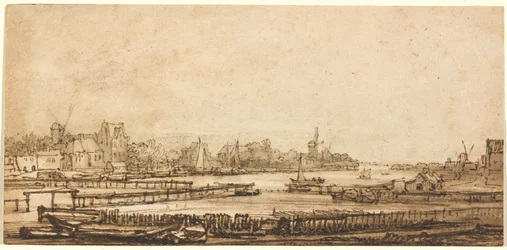 Vista sobre el Amstel desde la Muralla