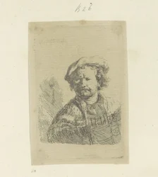 Autorretrato con boina y manto decorado Recueil de quatre-vingt-cinq estampes originales (título de la serie)