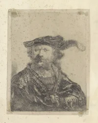 Autorretrato con boina de terciopelo emplumado Recueil de quatre-vingt-cinq estampes originales (título de la serie)