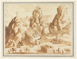 Paisaje Fantástico con Escenas del Antiguo y Nuevo Testamento
