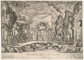Quinto Intermedio: Vulcano, de la serie Siete Intermedios..., 1608