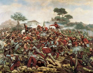 Giuseppe Garibaldi en la Batalla de Calatafimi, 15 de mayo