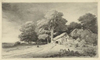 Granja en un camino