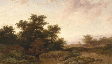 Paisaje abierto a la luz del atardecer