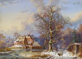 Pueblo en invierno