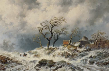 Paisaje invernal holandés (ventisqueros)