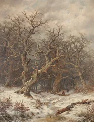 Paisaje de invierno (bosque de invierno)