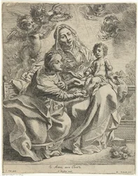 Anna en tríos S. Anna, auia Christi (título sobre objeto)