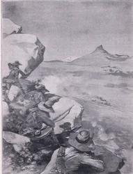 Bóers disparando al tren del General French