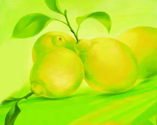 Limones de un verde intenso