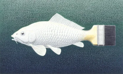 Brushfish, 2003, Dibujo a lápiz de color sobre papel