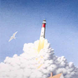 Lanzamiento, 2000, Dibujo a lápiz de color sobre papel