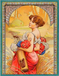 MUCHA-Golf, 2022, Dibujo a lápiz de color sobre papel