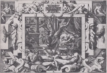 Pelias asesinado por sus hijas (por piedad ellas toman coraje para vaciar su sangre), 1563