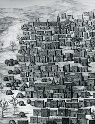 Vista de la ciudad de Tombuctú, Mali, grabado de Travels through Central Africa to Timbuctoo, por Rene Caillie (1799-1838) entre 1824 y 1828, África