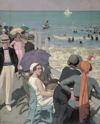 La hora del baño en Cabourg (óleo sobre lienzo)