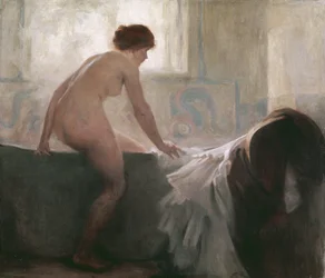 Mujer bañándose