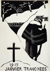 Enero 1915: las trincheras - en "Calendario de Guerra", ilustrado por Herman-Paul, Librería Lutetia, París