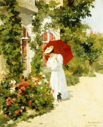 El parasol rojo, 1891