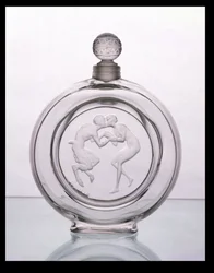 El beso del fauno, frasco de perfume de vidrio transparente para Molinard de Lalique
