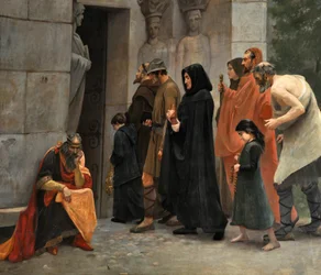 Raimundo VI Conde de Toulouse excomulgado (detalle) (óleo sobre lienzo)