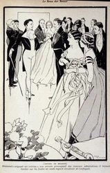 Representación de George Bryan Brummel conocido como el Beau Brummel (1778 - 1840), el Rey de los Dandys. Ilustración de René Vincent. Siglo XIX