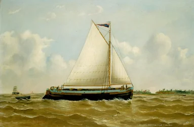 La balandra Humber "Harry", finales del siglo XIX-principios del XX (pintura al óleo)