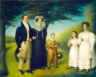 Dr. John Safford y familia, c.1830 (óleo sobre lienzo)