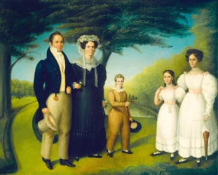 Dr. John Safford y familia, c. 1830