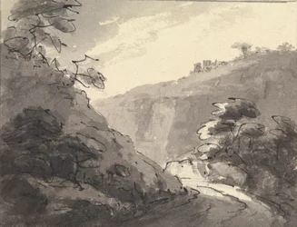 Paisaje con carretera en primer plano