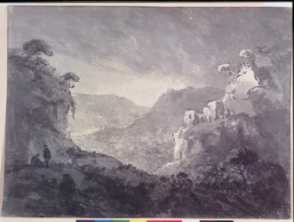 Vista en un valle serpenteante