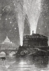 Iluminación de San Pedro y espectáculo de fuegos artificiales sobre el Castillo de Sant