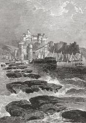 Pozzuoli, Nápoles, sur de Italia a finales del siglo XIX. De Italian Pictures by Rev. Samuel Manning, publicado hacia 1890.