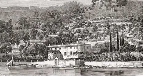La isla de Palmaria, frente a La Spezzia, Italia, a finales del siglo XIX. De Italian Pictures by Rev. Samuel Manning, publicado hacia 1890.