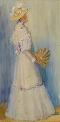 Dama con abanico