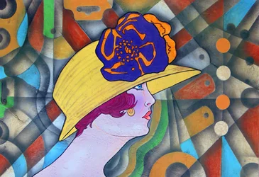 Mujer elegante con sombrero