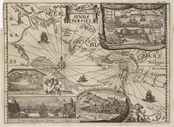 Mapa hidrográfico del Golfo Pérsico