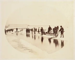 Corte de hielo en el río San Lorenzo
