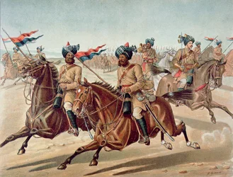 Exploradores del 10º de Lanceros de Bengala (Kit de Servicio de Campo), el Ejército Anglo-Indio de la década de 1880
