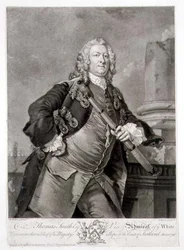 Retrato del Almirante Thomas Smith, Vicealmirante de la Flota Blanca, grabado por John Faber, 1746