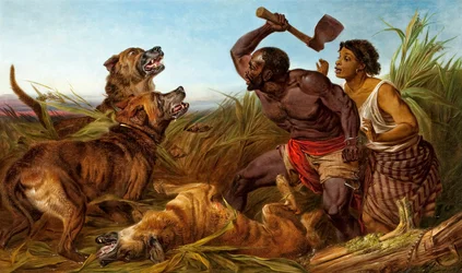 Los esclavos cazados, 1862