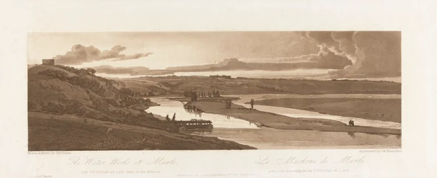Las obras hidráulicas de Marli, y St. Germain en Laye visto en la distancia 1803; Lámina 15 de Vistas en París, el volumen de Emanuel calco de la placa B1981.25.2624