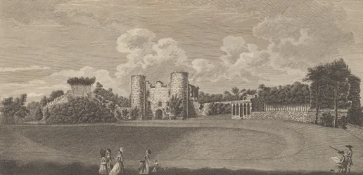 Castillo de Tunbridge en el Condado de Kent, de la Historia de Edward Hasted, 1777-90
