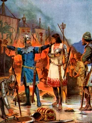 Fitz-Stephen Quema sus Barcos, 1169 AD, c1920