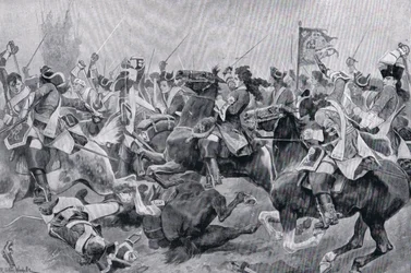 La batalla de Malplaquet, c.1910