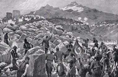 La Rebelión Cretense Contra los Turcos, ilustración de 