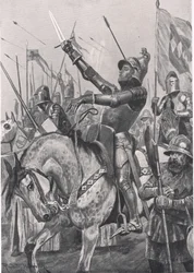La muerte de Henry Hotspur, 21 de julio de 1403, ilustración de 